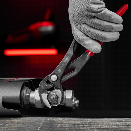 Клещи переставные 300 мм, кнопочный механизм, хром-ванадий, обливные рукоятки Matrix