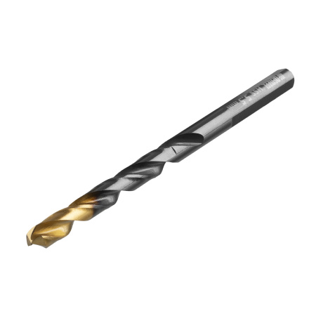 Сверло по металлу, 5,5 мм, HSS-Tin, Golden Tip, 10 шт. Denzel