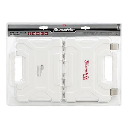Набор сверл комбинированный, сверла по металлу 1-6.5 мм, бетону 4-8 мм, дереву 4-10 мм, перовые 16,22,25 мм, биты 20 шт, адаптер, головки 2 шт, зенковка, 50 предметов Pro Matrix