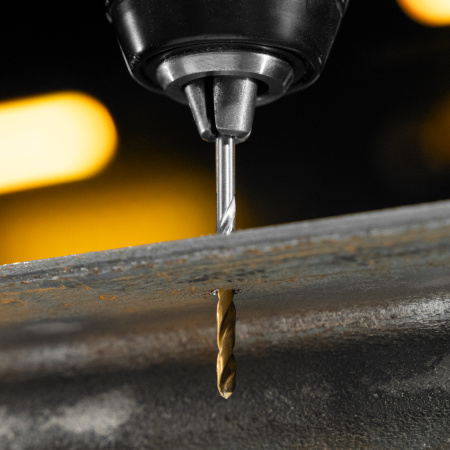 Набор сверл по металлу, 1-10 мм, Р6М5-TiN, Golden Tip, 10 шт Denzel