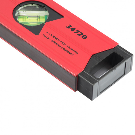 Уровень алюминиевый магнитный, 2000 мм, фрезерованный, 3 глазка (1 зеркальный) усиленный Matrix цена