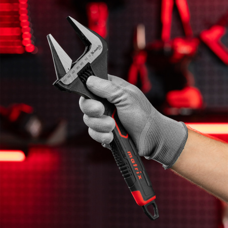 Ключ разводной, тонкие губки, фосфатированный, двухкомпонентная рукоятка, 300 мм, PRO Matrix