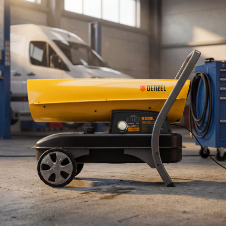 Дизельная тепловая пушка DHG-45i, 45 кВт, 1000 м3/ч, прямой нагрев, электронный термостат Denzel