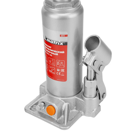 Домкрат гидравлический бутылочный, 4 т, h подъема 194-372 мм, в пластиковом кейсе Matrix цена