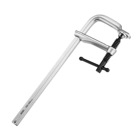 Струбцина F-образная, 100x300мм, кованая Denzel цена