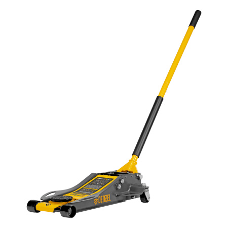 Домкрат гидравлический подкатной, 3 т, 75-500 мм, быстрый подъем, низкий подхват, проф. Denzel цена