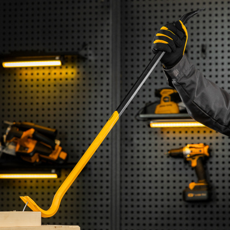 Лом-гвоздодер, 900 мм, шестигранный 19 мм, окрашенный, сталь 65 Denzel цена