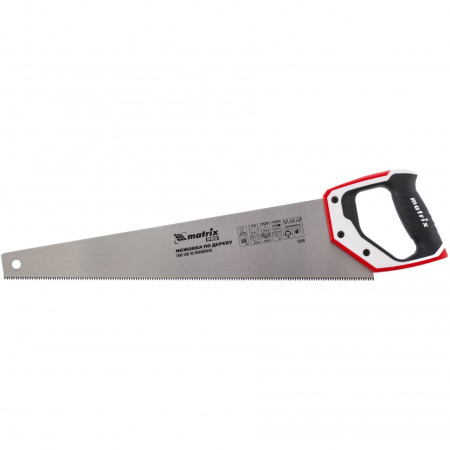 Ножовка по дереву, 500 мм, каленый зуб 3D, 7-8 TPI, трехкомпонентная рукоятка, Pro Matrix цена