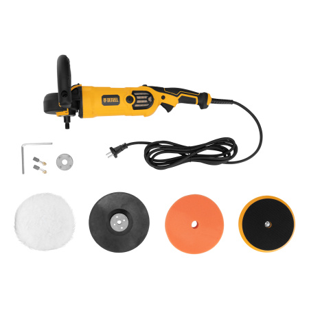 Машина полировальная CP-180, 1400 Вт, 180 мм, 0-3000 об/мин Denzel цена