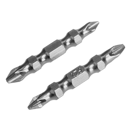 Набор бит двухстор., PH2-PH1х45мм, PZ2-PZ1х45мм, сталь S2, 2 шт. Gross