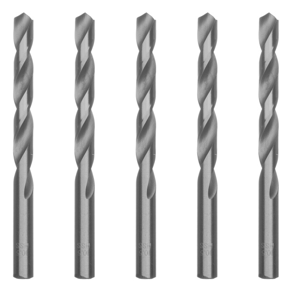 Сверло по металлу, 10.5 мм, полированное, HSS, 5 шт, цилиндрический хвостовик Matrix
