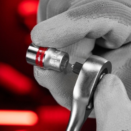 Набор торцевых головок 1/4", 6 гранные, CrV, 4-13мм, 10 штук Matrix