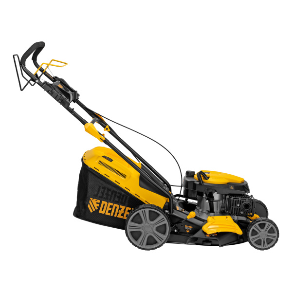 Газонокосилка бензиновая GLD-460SP, 146 куб.см, ширина 46 см, привод 7 уровней, травосборник 50 л Denzel цена