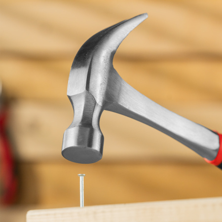 Молоток-гвоздодер, 450 г, цельнометаллический, двухкомпонентная рукоятка Matrix