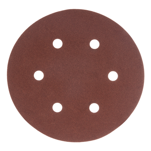 Круг абразивный на ворсовой подложке под "липучку", перфорированный, P 240, 150 мм, 5 шт Matrix