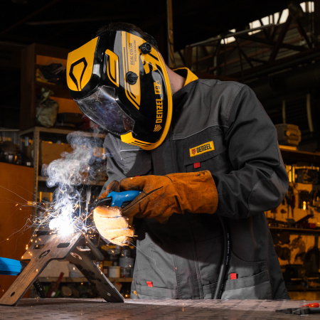 Щиток защитный лицевой (маска сварщика) F9, см. окно 100x60, Real Color, DIN 4-8/9-13// Denzel цена