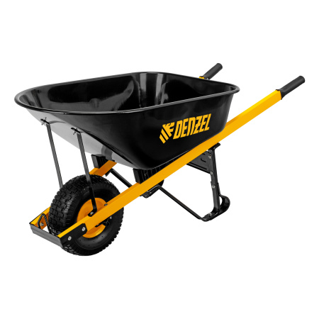 Тачка строительная, усиленная, объем 140 л, 230 кг, колесо 15х6.00-6 Denzel цена