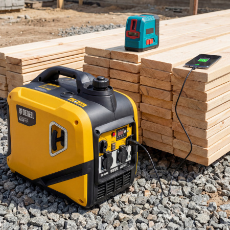 Генератор инверторный GS-3000iS, 3,0 кВт, 230 В, закрытый корпус, ручной старт DENZEL