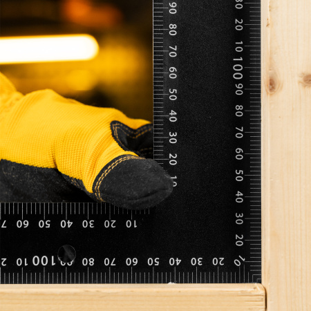 Угольник, 400 х 600 мм, алюминиевый, лазерная гравировка Denzel цена