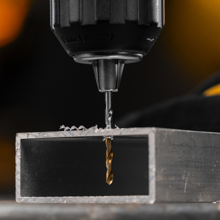 Сверло спиральное по металлу 2,5 x 57 мм, Р6М5, Golden Tip , 2шт. Denzel