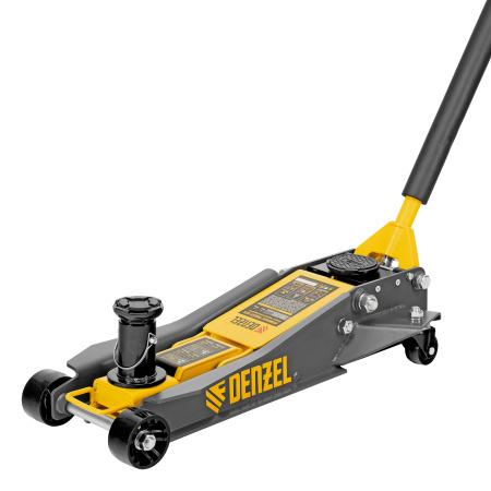 Домкрат гидравлический подкатной, 2/3 т, 98-770 мм, быстрый подъем, низ. подхват, проф, SUV Denzel цена