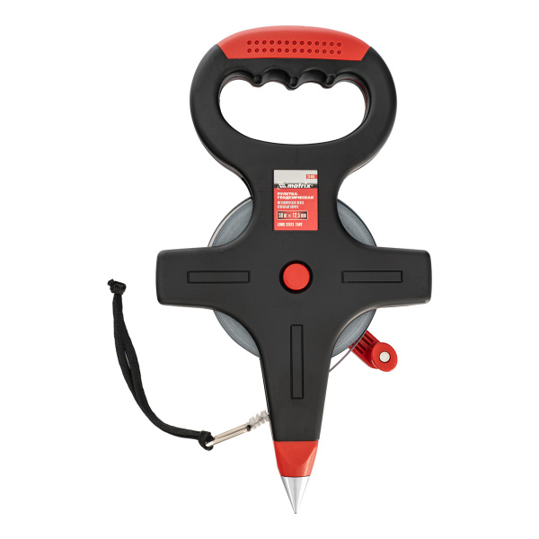 Рулетка геодезическая, 50 м х 12,5 мм, металлическая лента, открытый корпус Matrix цена