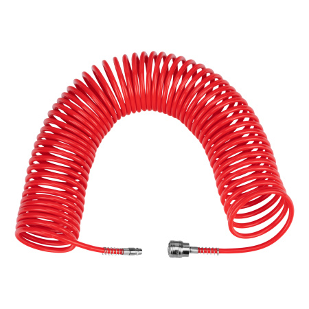 Шланг спиральный воздушный, 15 м, с быстросъемными соединениями Matrix цена