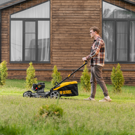 Газонокосилка бензиновая GLR-510SP-ZS, 171 см3, ширина 51 см, привод, травосборник 65 л Denzel цена
