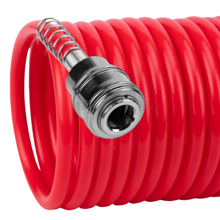 Шланг спиральный воздушный, 5 м, с быстросъемными соединениями Matrix цена