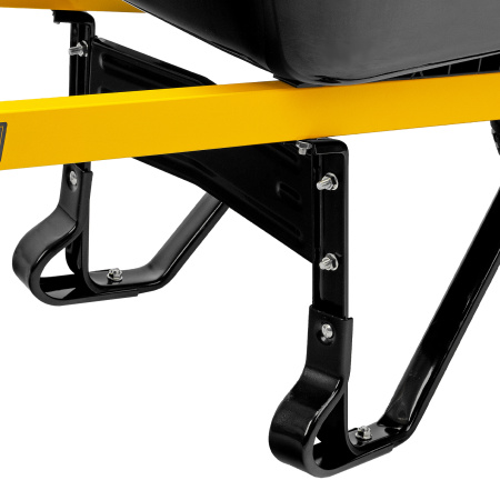 Тачка строительная, усиленная, объем 140 л, 230 кг, колесо 15х6.00-6 Denzel цена