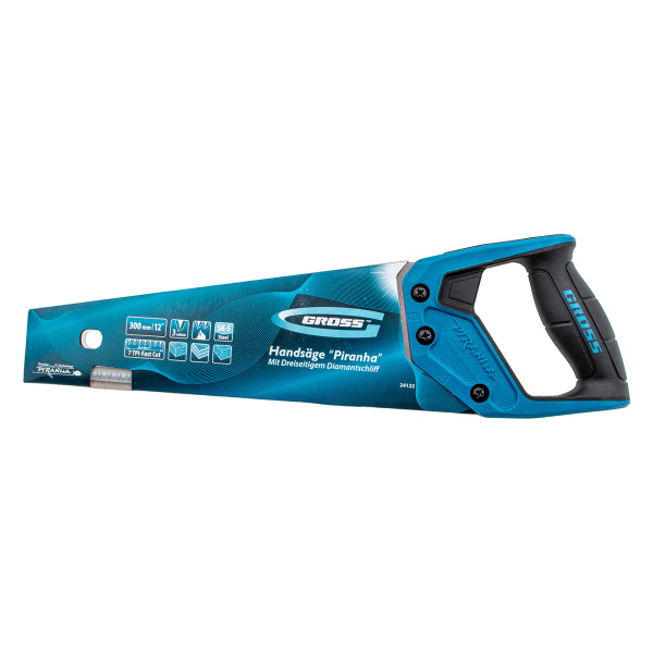 Ножовка по дереву "PIRANHA", 300 мм, 7 TPI, 3D-зуб, двухкомпонентная рукоятка Gross цена