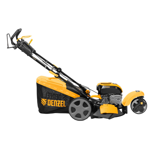 Бензиновая газонокосилка GLT-460SP-T, Trike 149 см3, 46 см, привод, панель, 60л Denzel цена