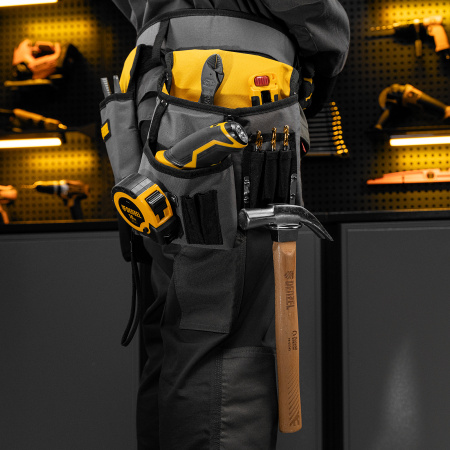 Пояс монтажника, сумки поясные, кобура для шуруповерта Denzel цена