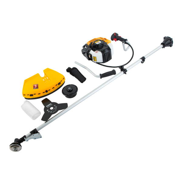 Триммер бензиновый DR-52, 52 см3, неразъемная штанга, состоит из 2 частей Denzel цена