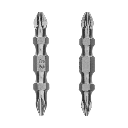 Набор бит двухстор., PH2-PH2х45мм, PZ2-PZ1х45мм, сталь S2, 2 шт. Gross