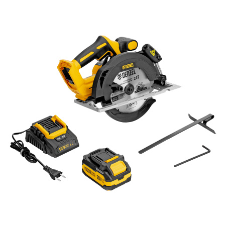 Пила циркулярная аккумуляторная бесщет. CCSH-BL-20-185, 185 мм, Li-Ion, 20 В// Denzel