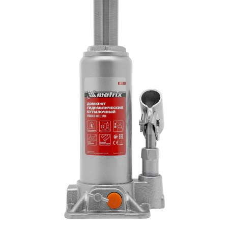 Домкрат гидравлический бутылочный, 4 т, h подъема 194-372 мм, в пластиковом кейсе Matrix цена