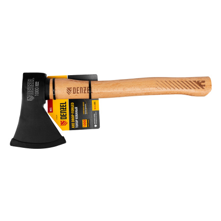 Топор, 1000 г, кованый, буковое топорище Denzel цена