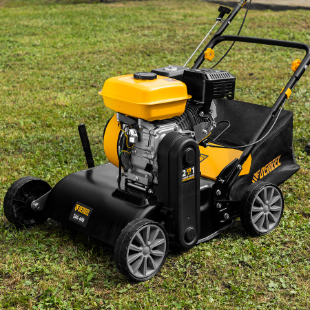 Скарификатор-аэратор бензиновый SAG-400, 212 см3, -15/+10 мм, 40 см Denzel цена