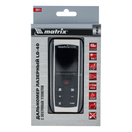 Лазерный дальномер LD-40,40 м,с электронным угломером Matrix цена