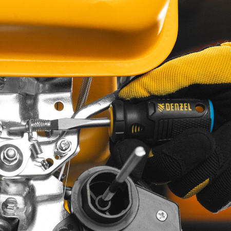 Отвертка, SL6x38 мм, S2, 3к рукоятка Denzel