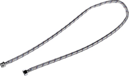 Подводка гибкая ЗУБР для воды, оплетка из нержавеющей стали, г/ш 1/2″ - 1,2м