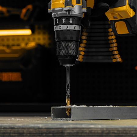 Сверло спиральное по металлу 8 x 117мм, Р6М5, Golden Tip, многогранная заточка Denzel