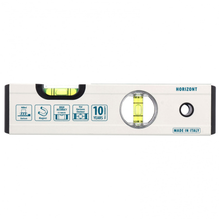 Уровень алюминиевый, 200 мм, фрезерованный, 2 глазка, магнитный Gross цена