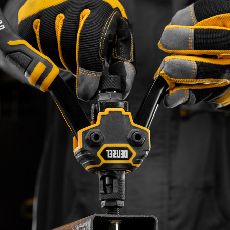 Заклепочник для резьбовых заклепок, двуручный, заклепки М3, М4, М5, М6, М8, М10, M12 Denzel цена