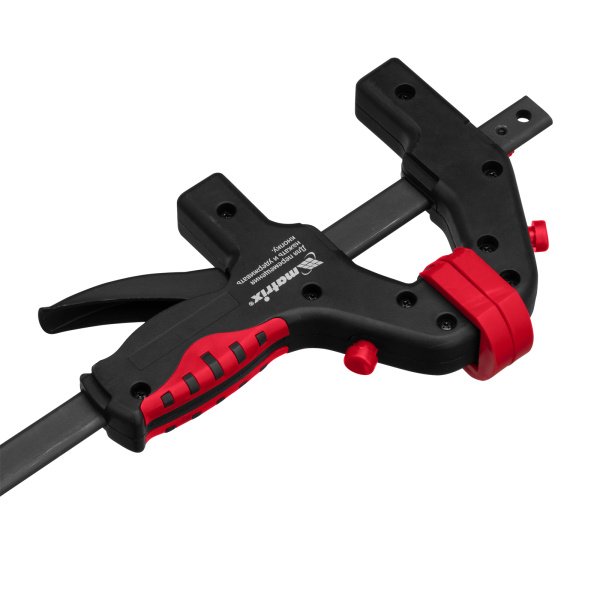 Струбцина универсальная F-образная, 600 х 915 х 90 мм, пластмассовый корпус Matrix цена