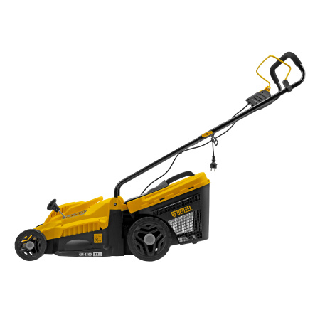 Газонокосилка электрическая GM-1300, 1300 Вт, шир. 32 см, 5 уров., травосб. 35 л Denzel цена