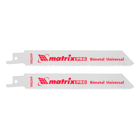 Полотна универсальные для сабельной пилы S922VF, 125/1.8-2.5 мм, Bimetal, 2 шт, Pro Matrix
