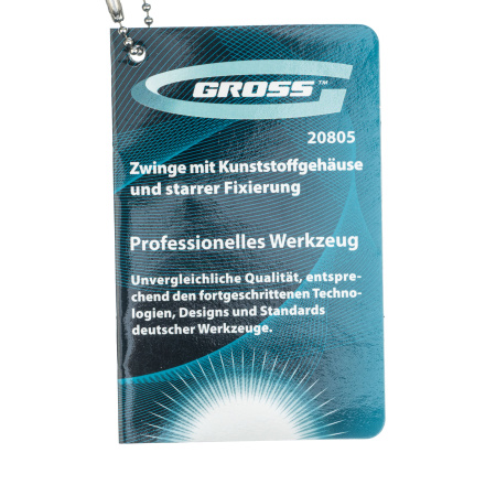 Струбцина клещеобразная 4, пластиковый корпус, храповой механизм жесткой фиксации, 100 мм Gross цена