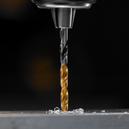 Сверло спиральное по металлу 3,5 x 70мм, Р6М5, Golden Tip, многогранная заточка, 2шт. Denzel